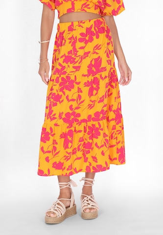 Jupe 'Fashion Look' IZIA en orange : devant