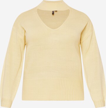 Vero Moda Curve Sweter 'Piper' w kolorze żółty: przód