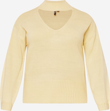 Vero Moda Curve Sweater 'Piper' in Yellow: front