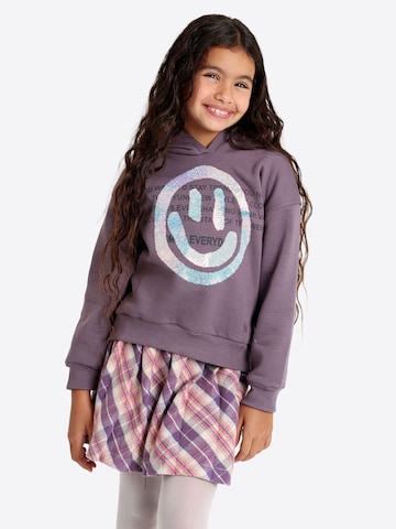 Solang Sweatshirt Oversize-Hoodie in Lila: Vorderseite