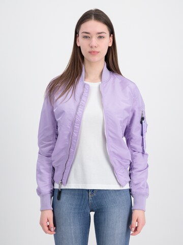 Veste mi-saison ALPHA INDUSTRIES en violet : devant