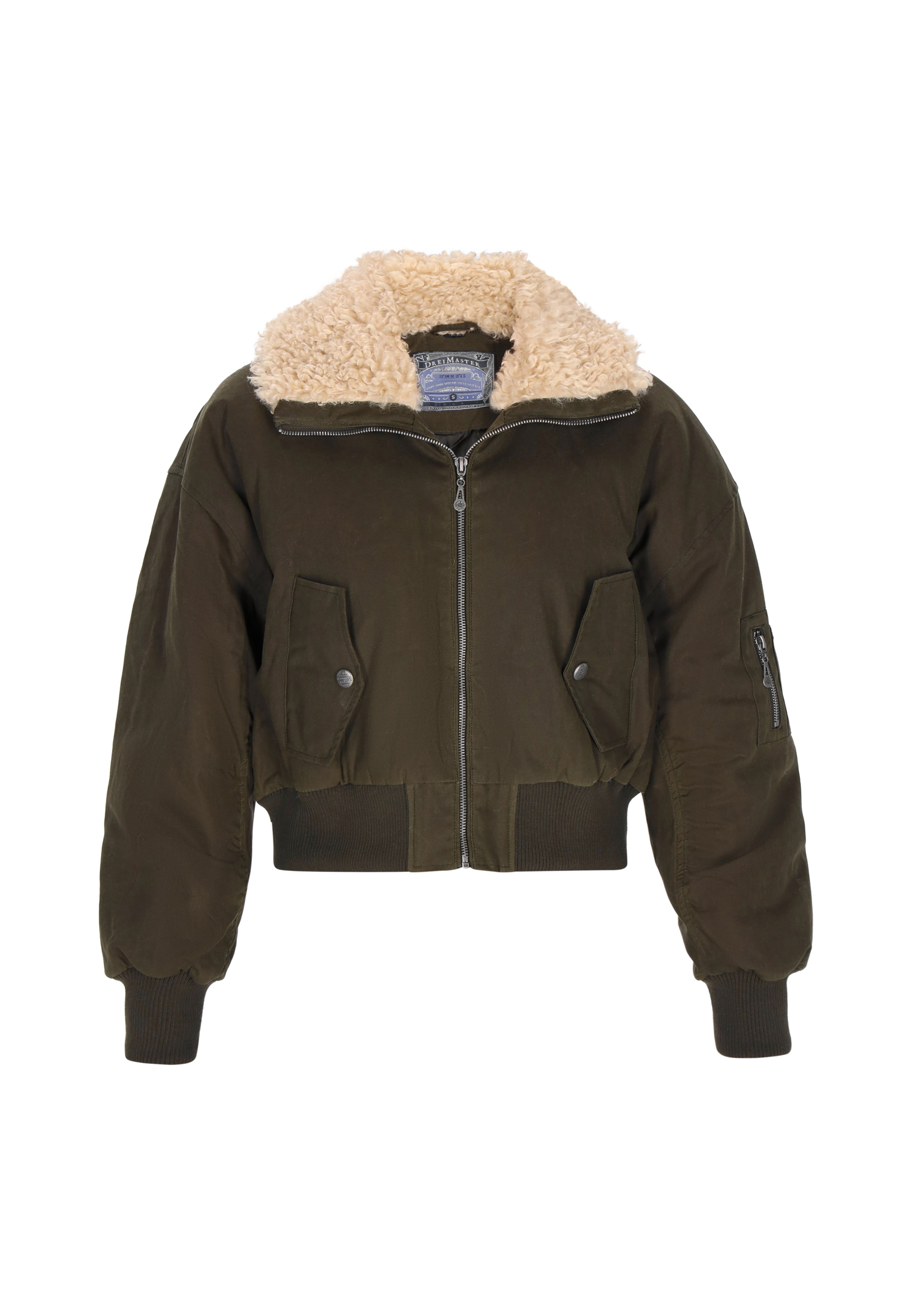 DreiMaster Vintage Φθινοπωρινό και ανοιξιάτικο μπουφάν σε πράσινο: μπροστά