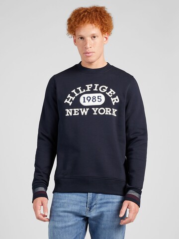 Sweat-shirt TOMMY HILFIGER en bleu : devant