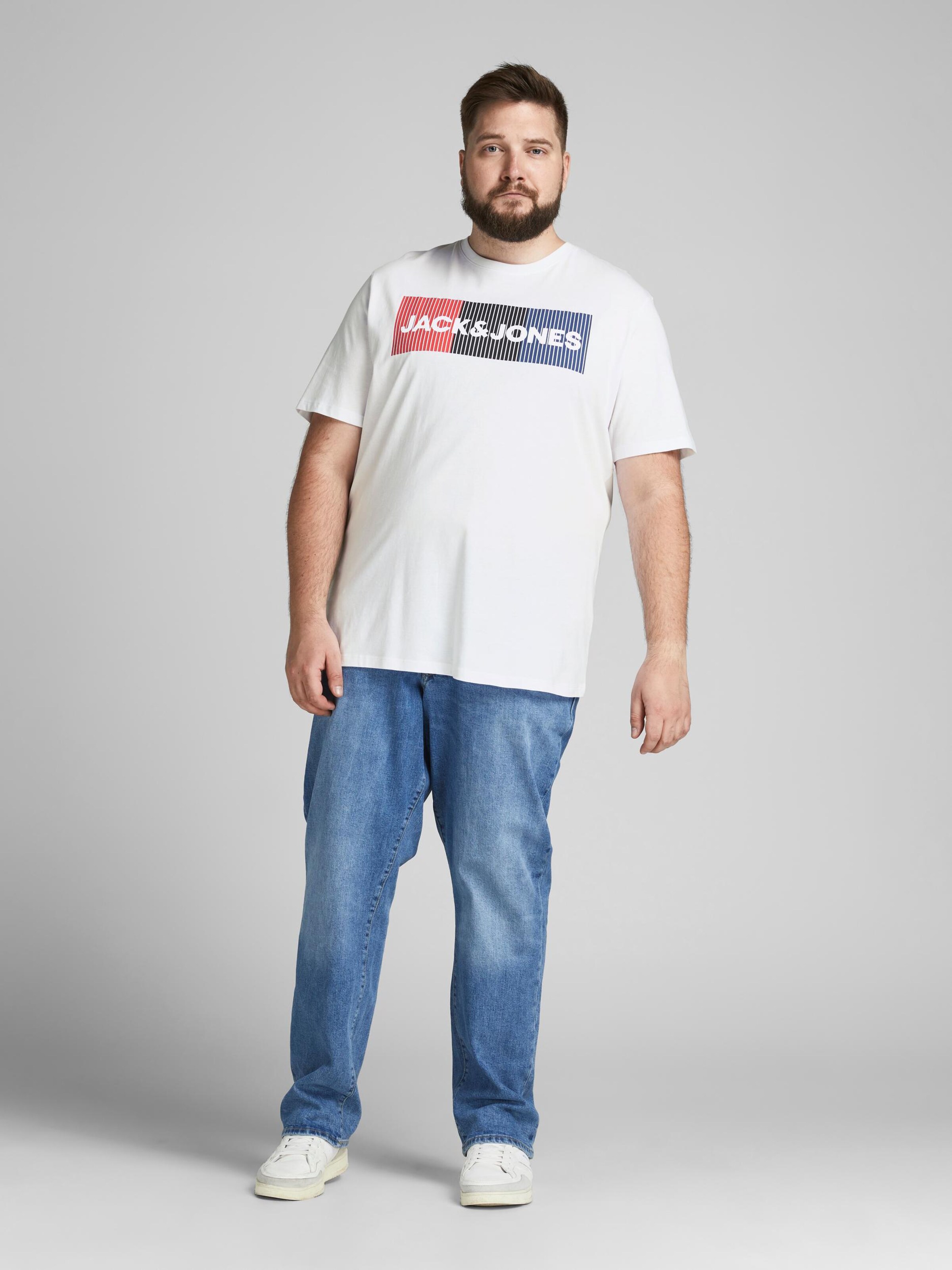Männer Shirts JACK & JONES T-Shirt in Offwhite - CU90700