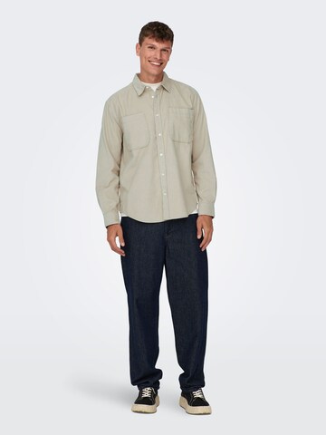 Only & Sons - Ajuste regular Camisa 'Alp' en beige