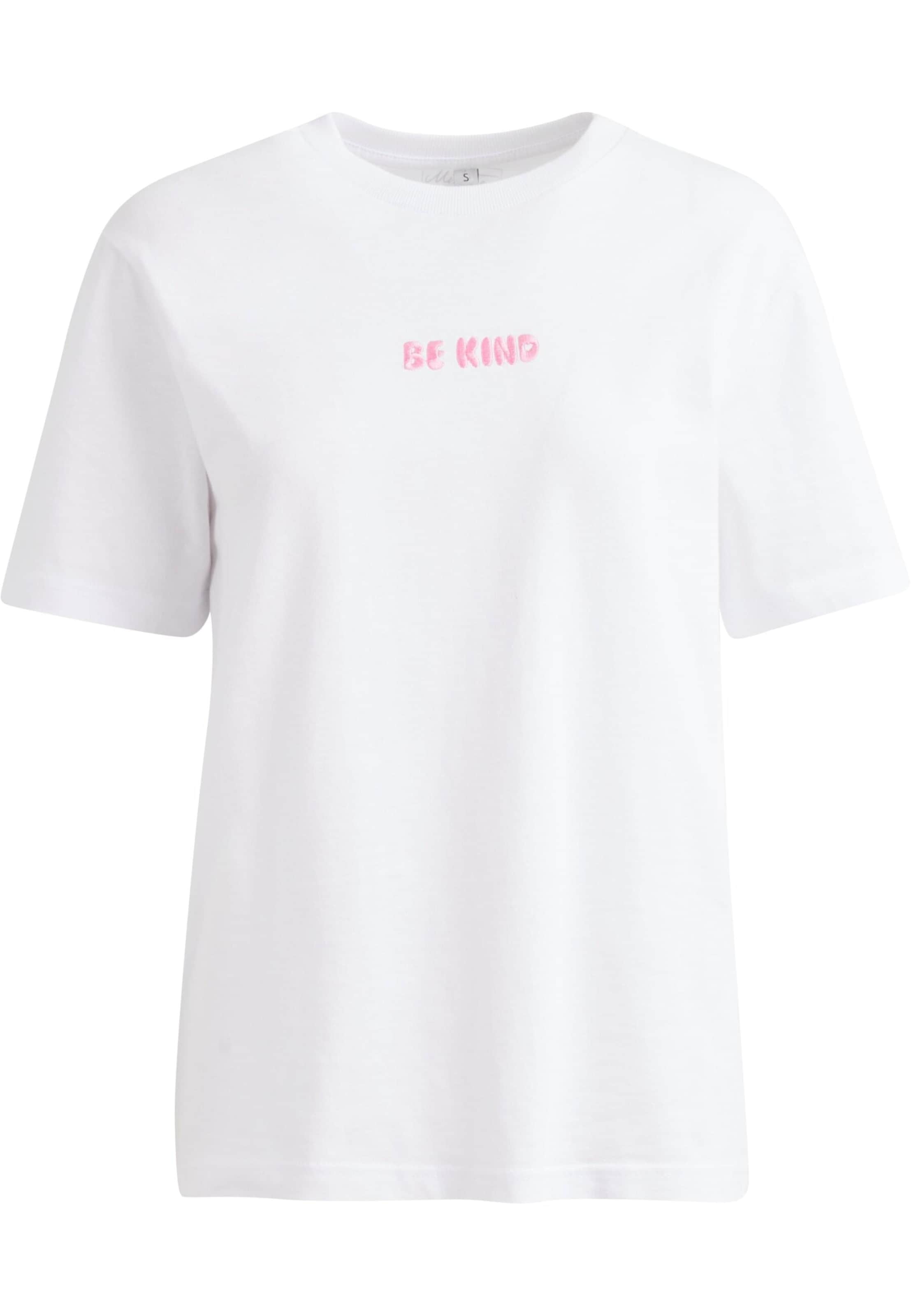 Mister Tee Shirt 'Be Kind Heart' in White: front