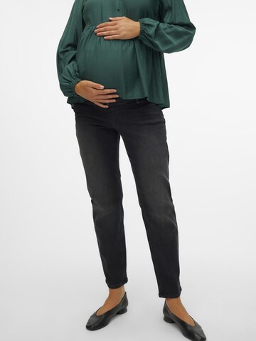Slimfit Jeans 'VMMannie' di Vero Moda Maternity in nero: frontale