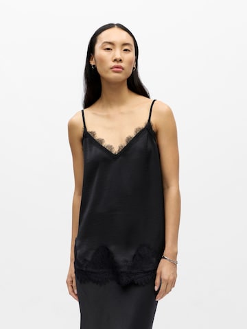 OBJECT Top 'OBJNaline' in Schwarz: Vorderseite