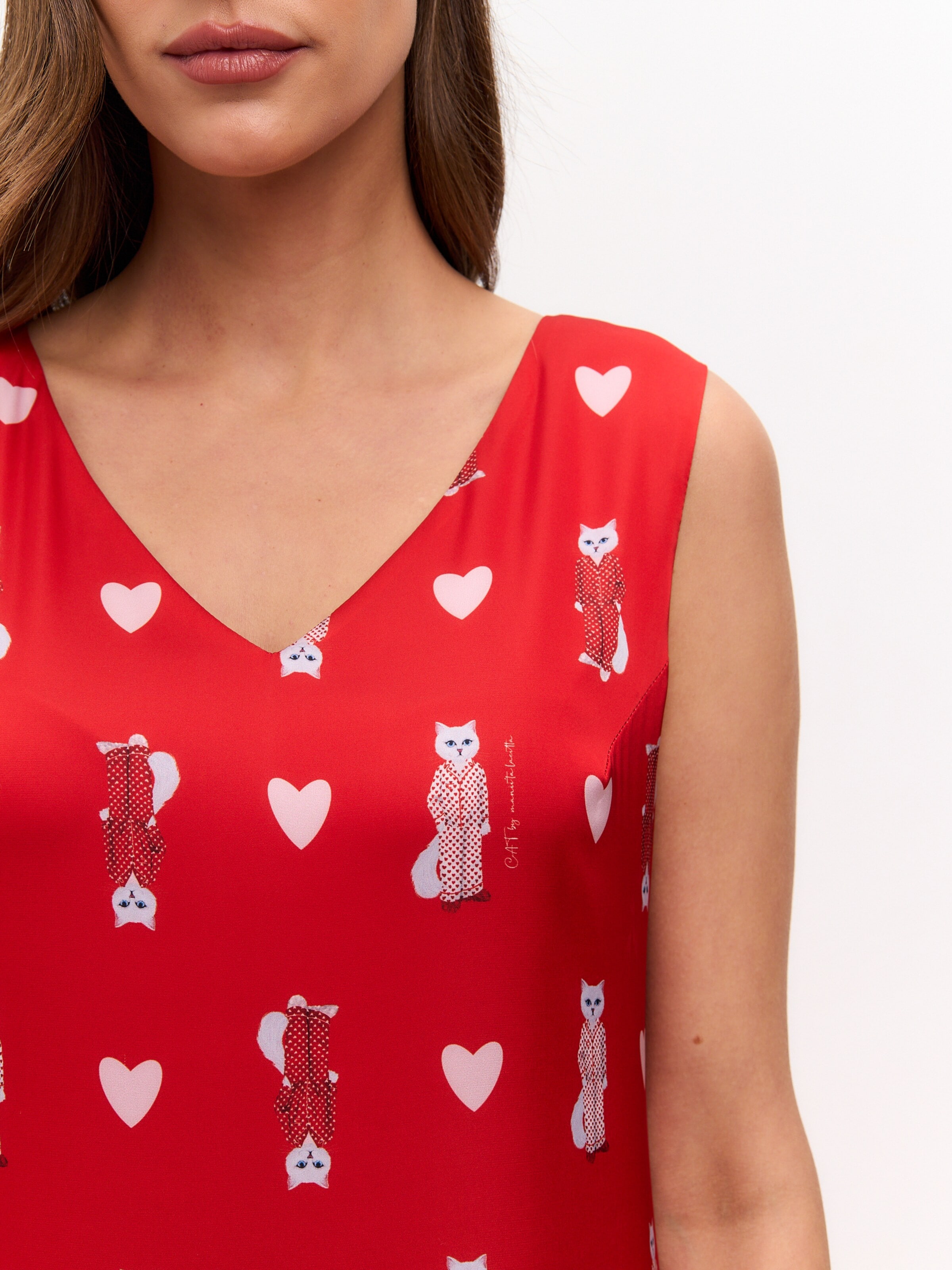 Cat e Lolette Kesämekko 'Loungewear dress' värissä punainen