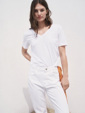 MANGO Shirts 'CHALSPIC' i hvid: forside