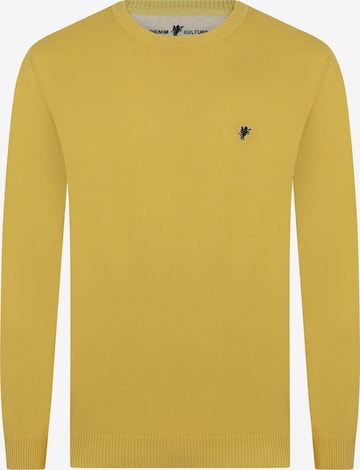 DENIM CULTURE Sweater 'NARCISO' in Yellow: front