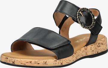 Sandales à lanières GABOR en noir : devant