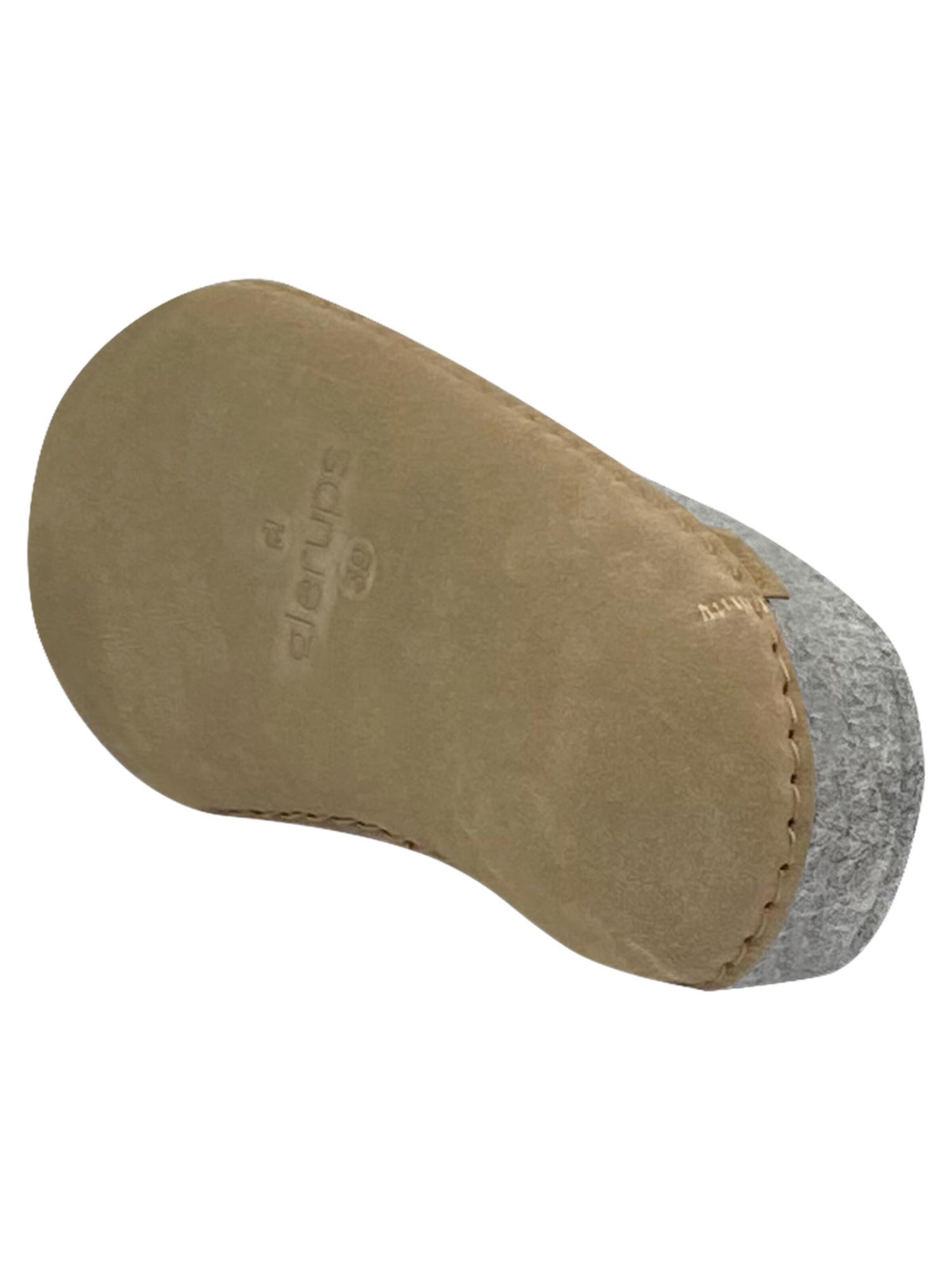 Glerups Slipper 'Ledersohle' in Grey