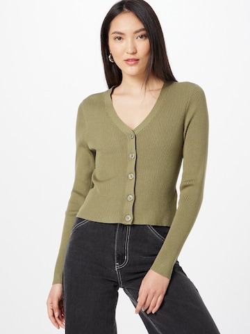 Urban Classics Knit Cardigan in Green: front