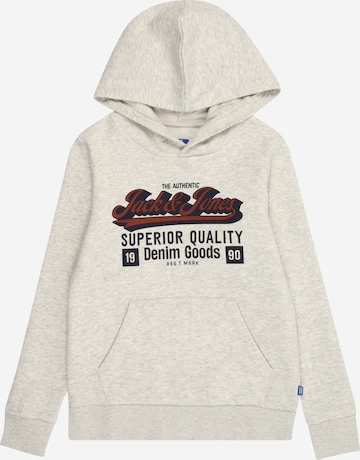 Jack & Jones Junior Sweatshirt in Weiß: Vorderseite
