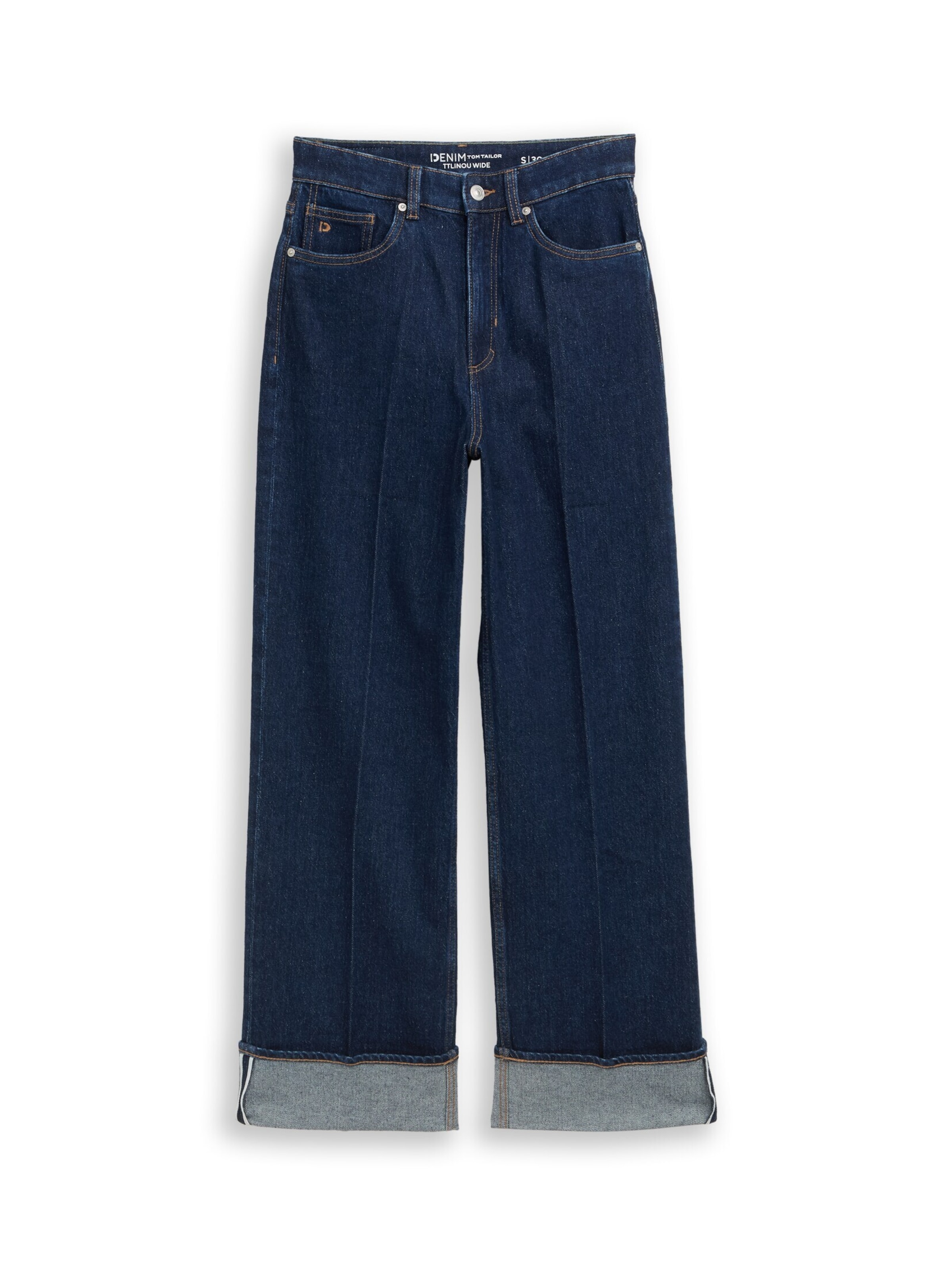 TOM TAILOR DENIM Wide leg Jeans 'Linou' in Blue: front