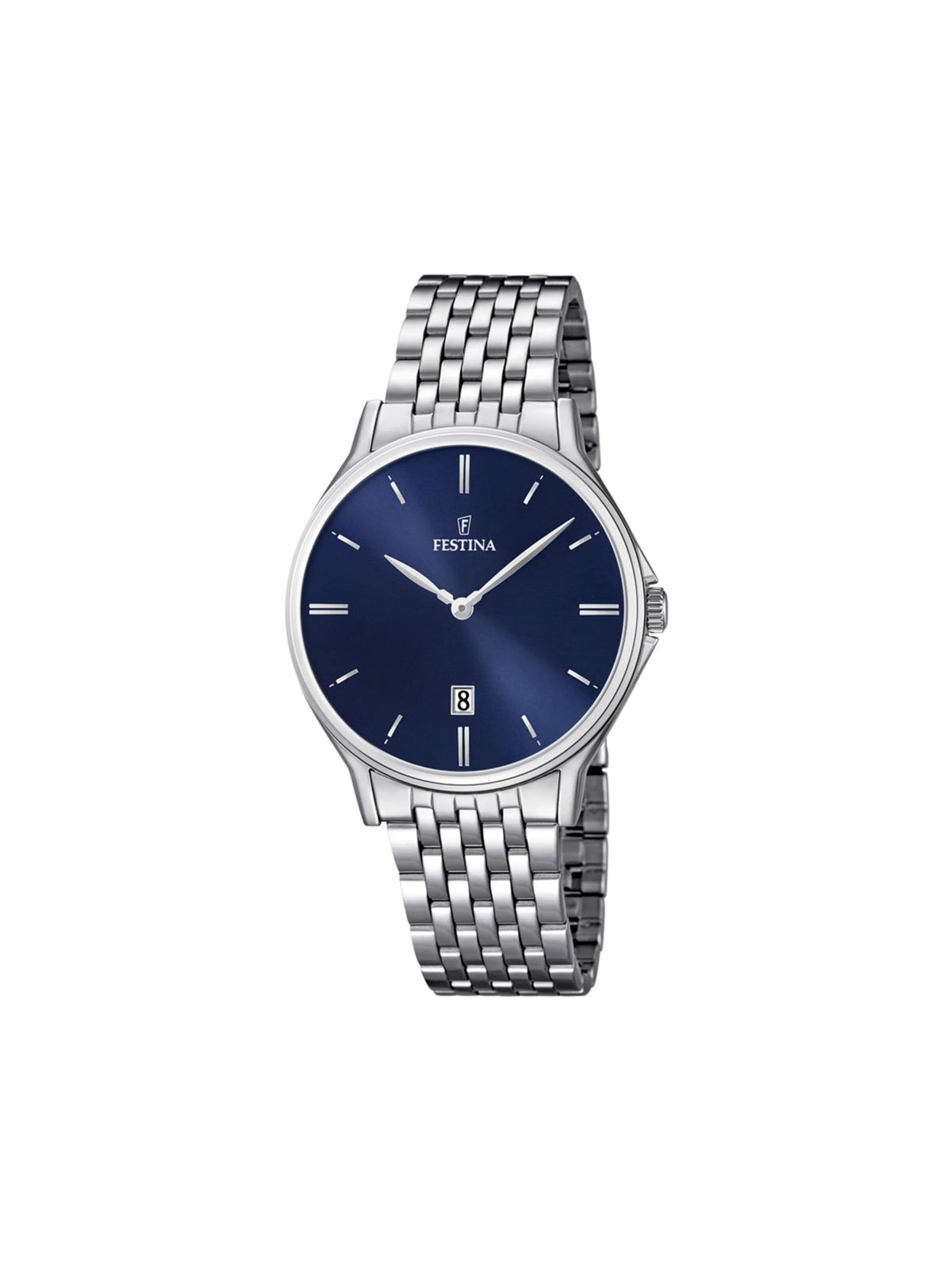 Montre à affichage analogique 'ACERO CLASICO' FESTINA en bleu : devant