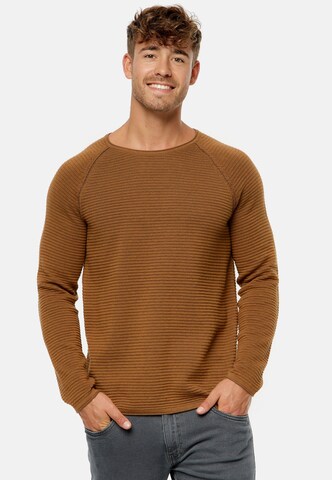 INDICODE JEANS Pullover 'Camilo' in Braun: Vorderseite