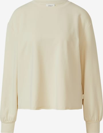 Sweat-shirt s.Oliver en beige : devant