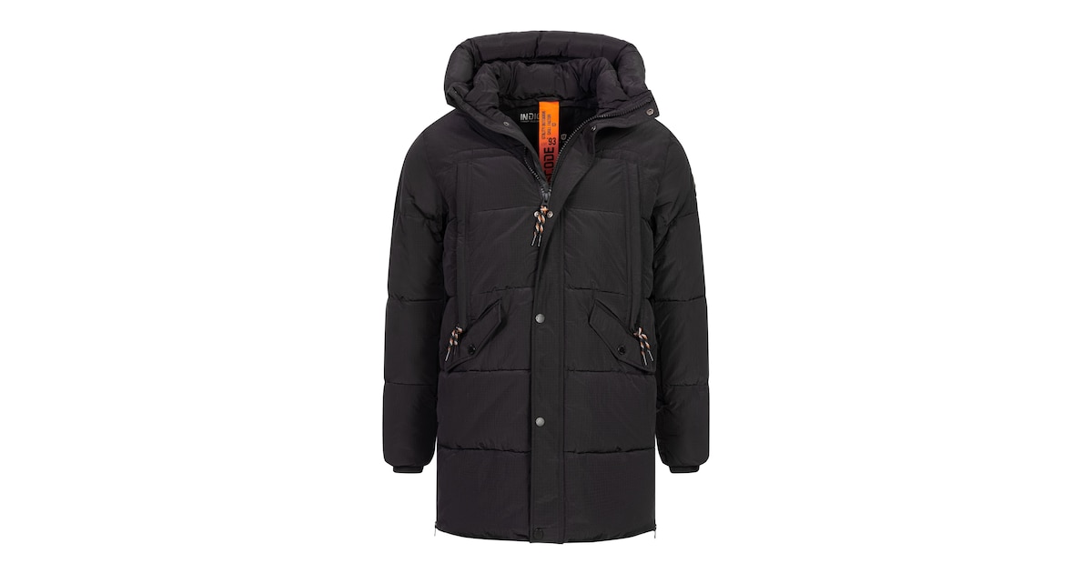Indicode Heren Kasper Coat | Herenparka met capuchon in donsjackstijl Black XXL Indicode Heren Kasper Coat | Herenparka met capuchon in donsjackstijl Black XXL