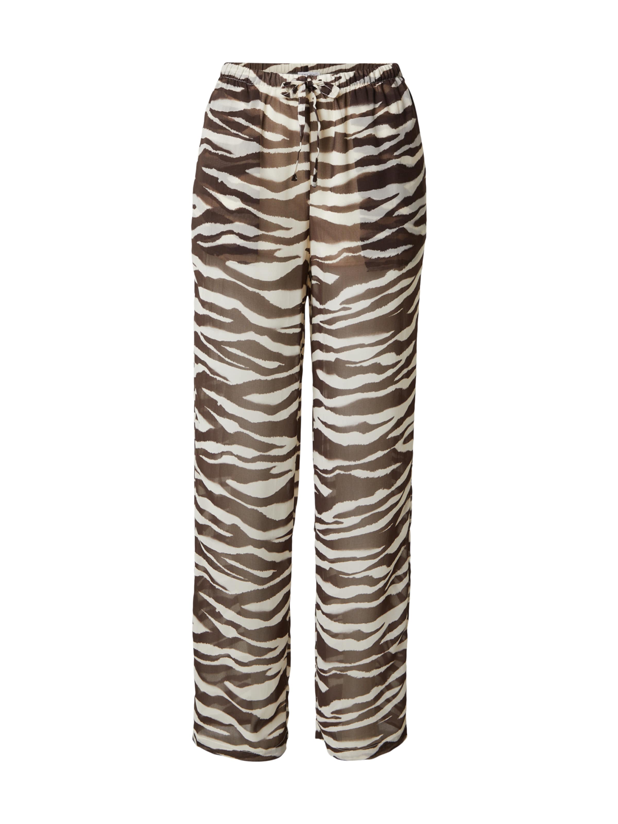 Pantaloni 'Summer trousers' MYLAVIE by Sarah Harrison pe negru / alb, Vizualizare produs