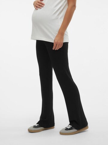 MAMALICIOUS Flared Pants 'Rynja' in Black: front