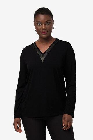 T-shirt Ulla Popken en noir : devant