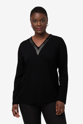 T-shirt Ulla Popken en noir : devant