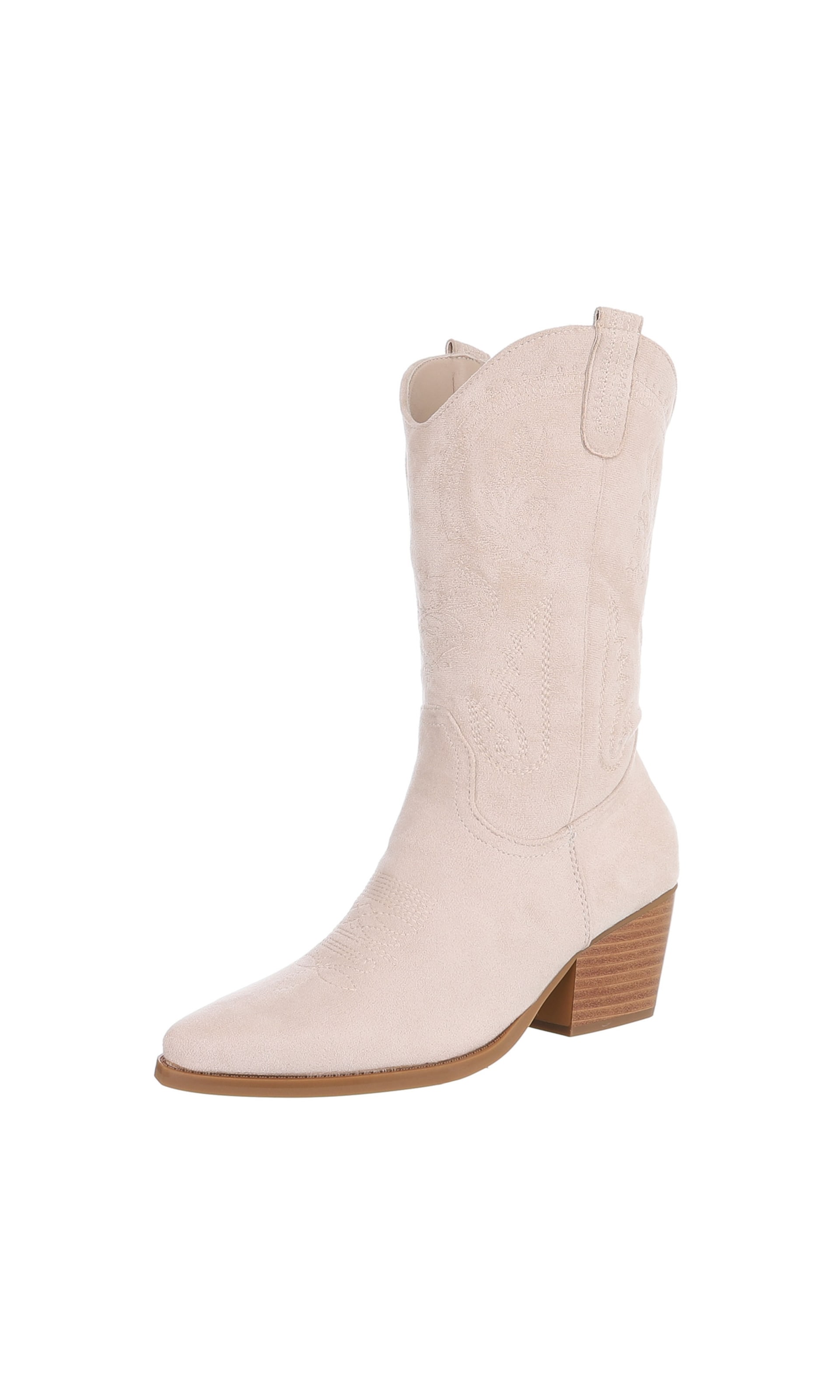 Ital-Design Stiefelette in Beige: Vorderseite
