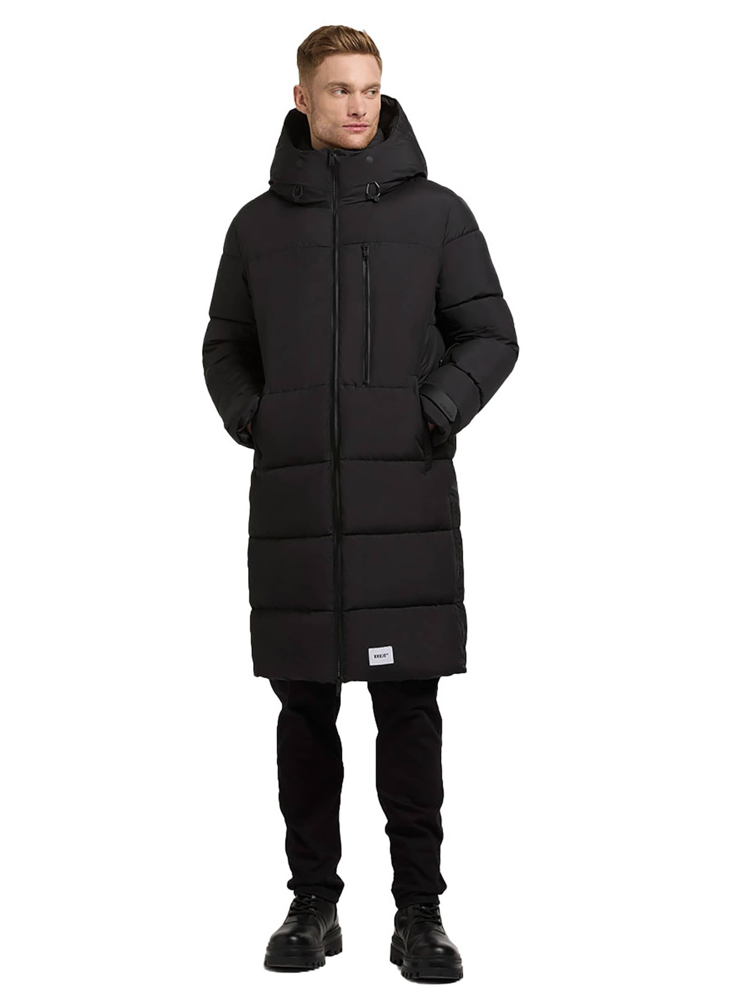 khujo Winter Jacket 'Siram2' in Black