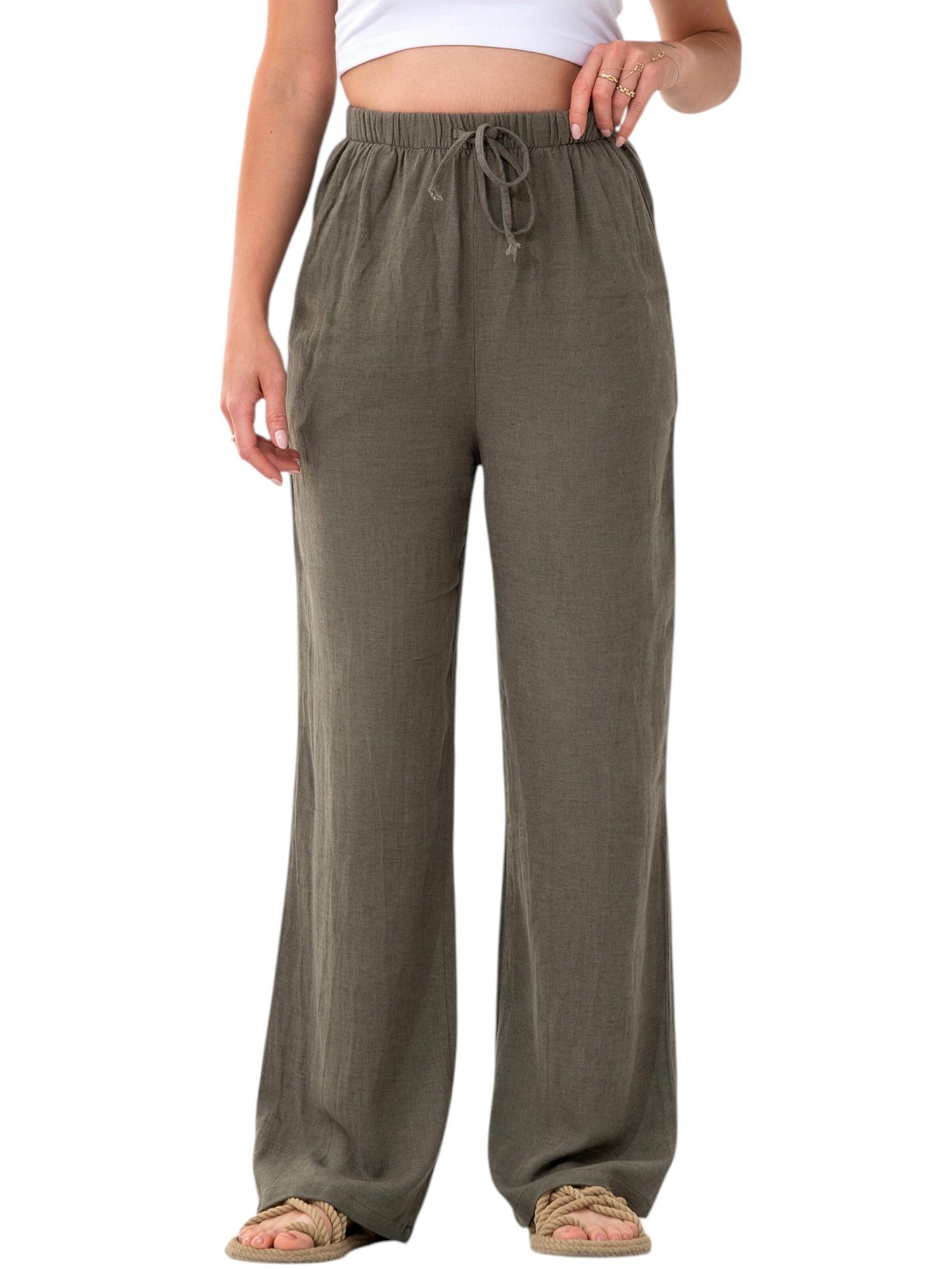 Wide Leg Pantalon 'SAIRA' WENOR en vert