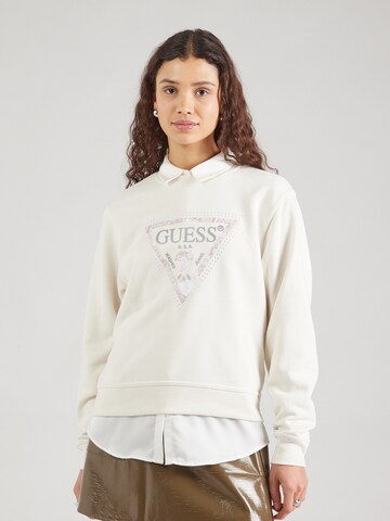 GUESS Sweatshirt 'PYTHON' in Beige: front