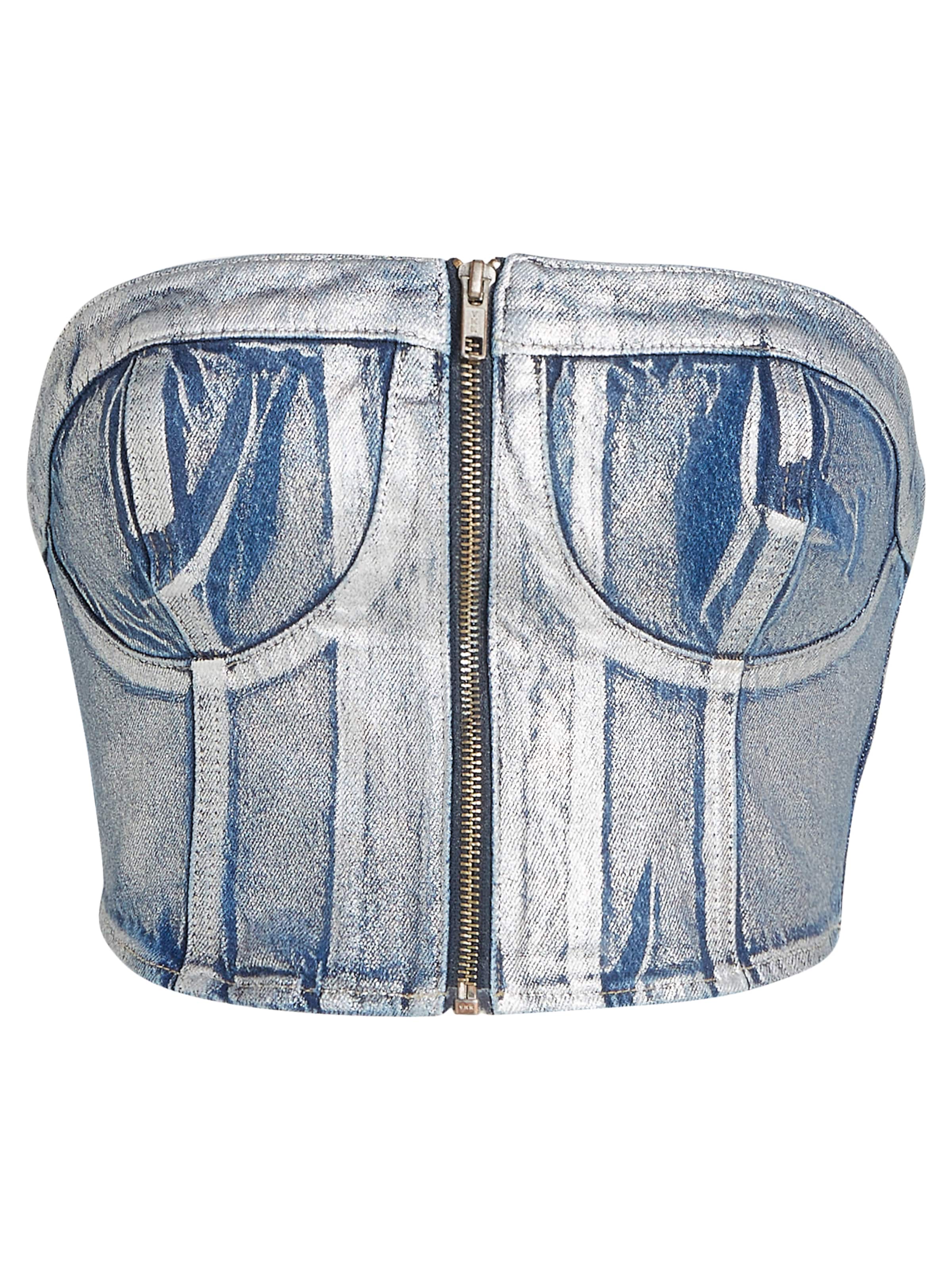 Karl Lagerfeld Topp, värv sinine: eest vaates