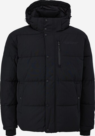 s.Oliver Men Big Sizes Winter Jacket in Black: front