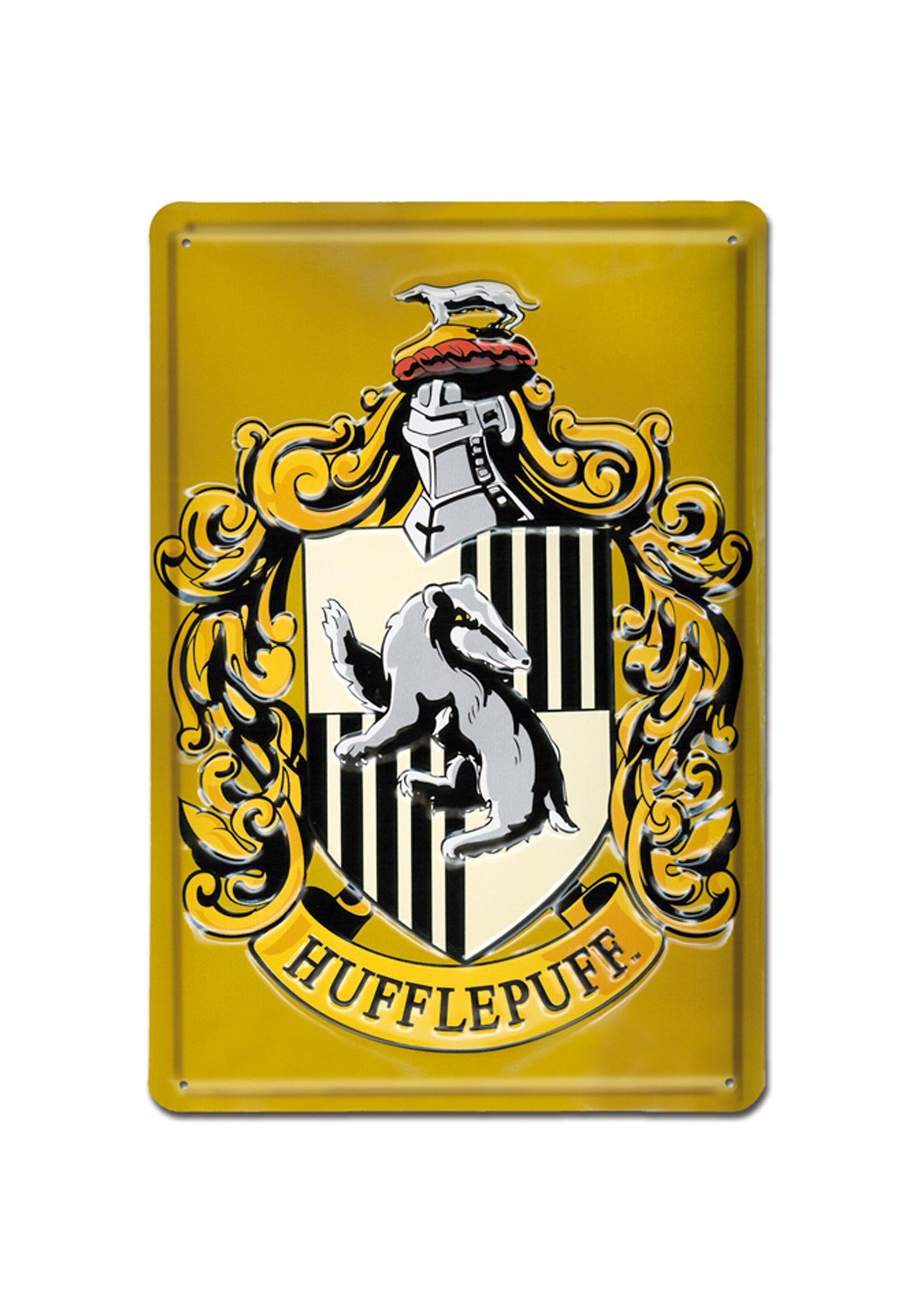 LOGOSHIRT Blechschild in Gelb: Vorderseite