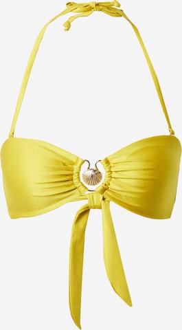 Hunkemöller Bandeau Góra bikini 'Nice' w kolorze żółty: przód