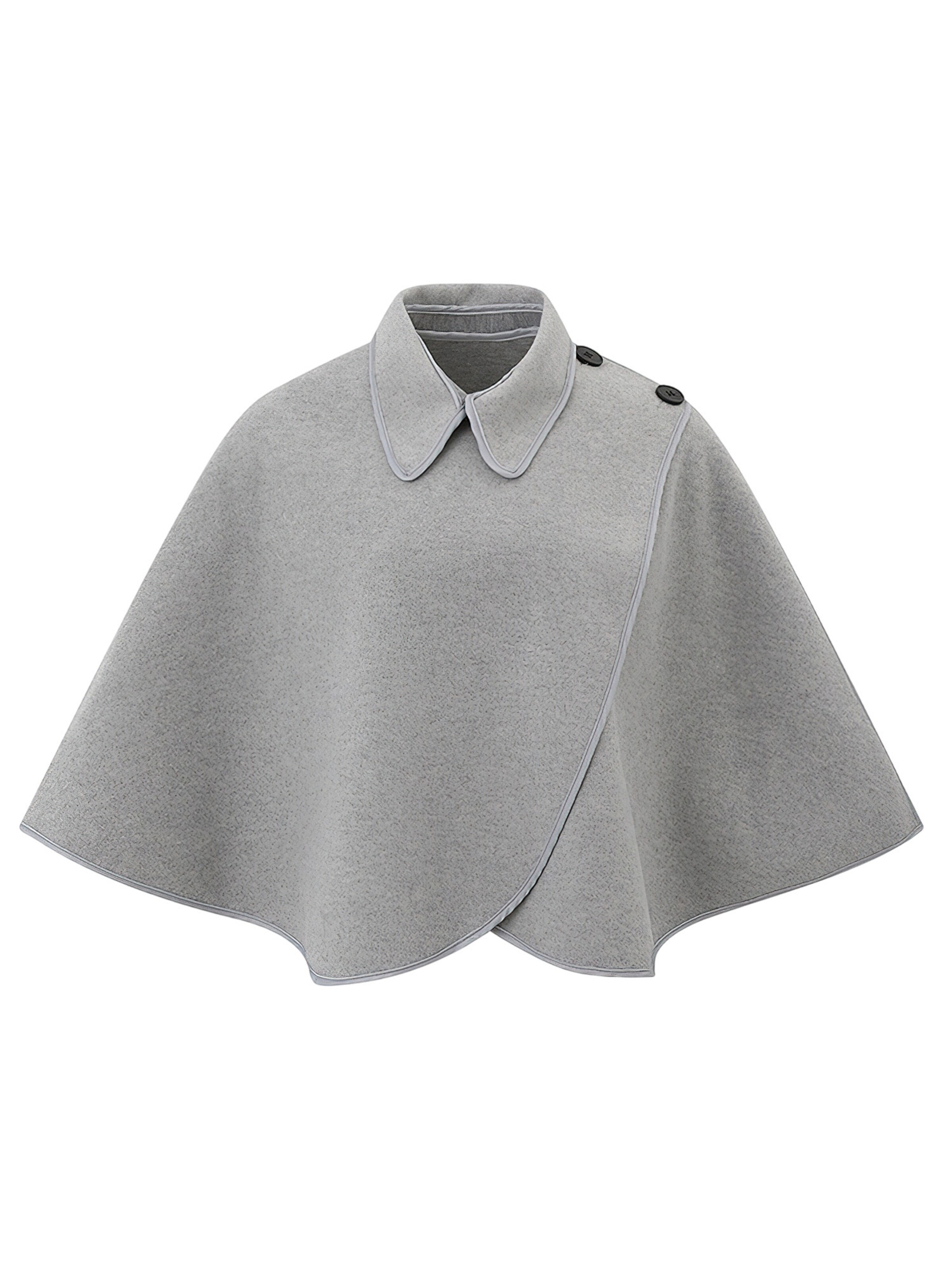 Magicshe Cape 'Elegantes Winter Cape' in Grey: front
