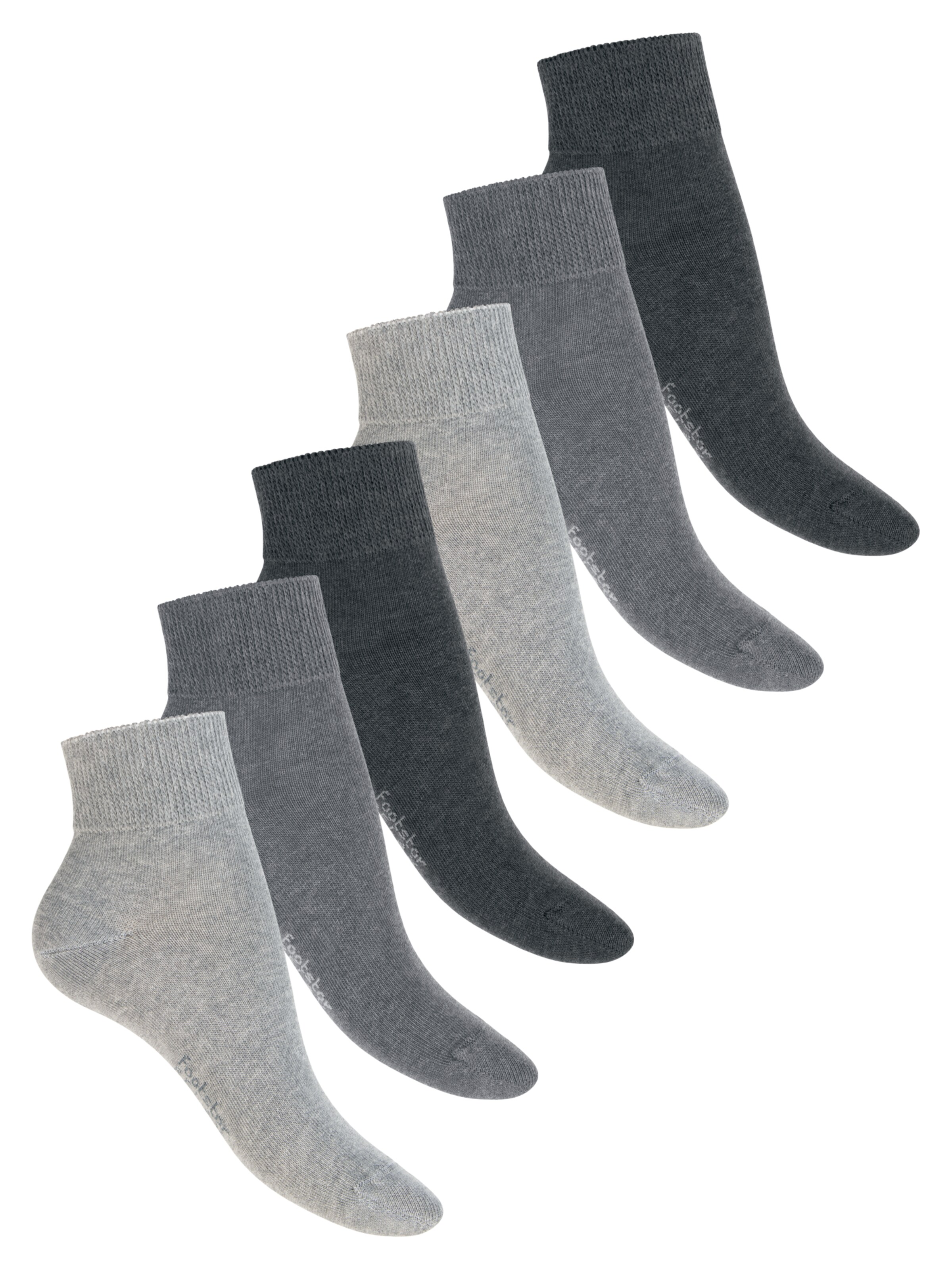footstar Socks 'Comfort Fit' in Grey: front