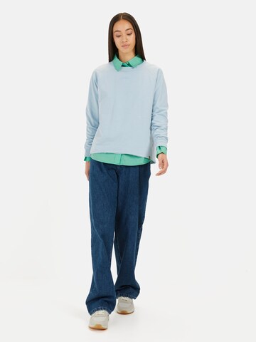 CAMEL ACTIVE Langarmshirt aus reiner Baumwolle in Blau