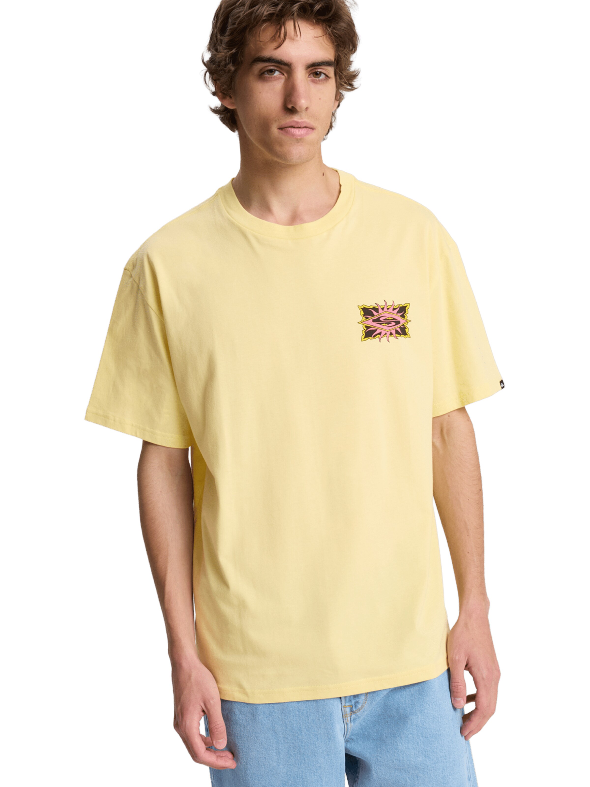 QUIKSILVER T-Shirt 'Starfish Stamp' in Gelb: Vorderseite