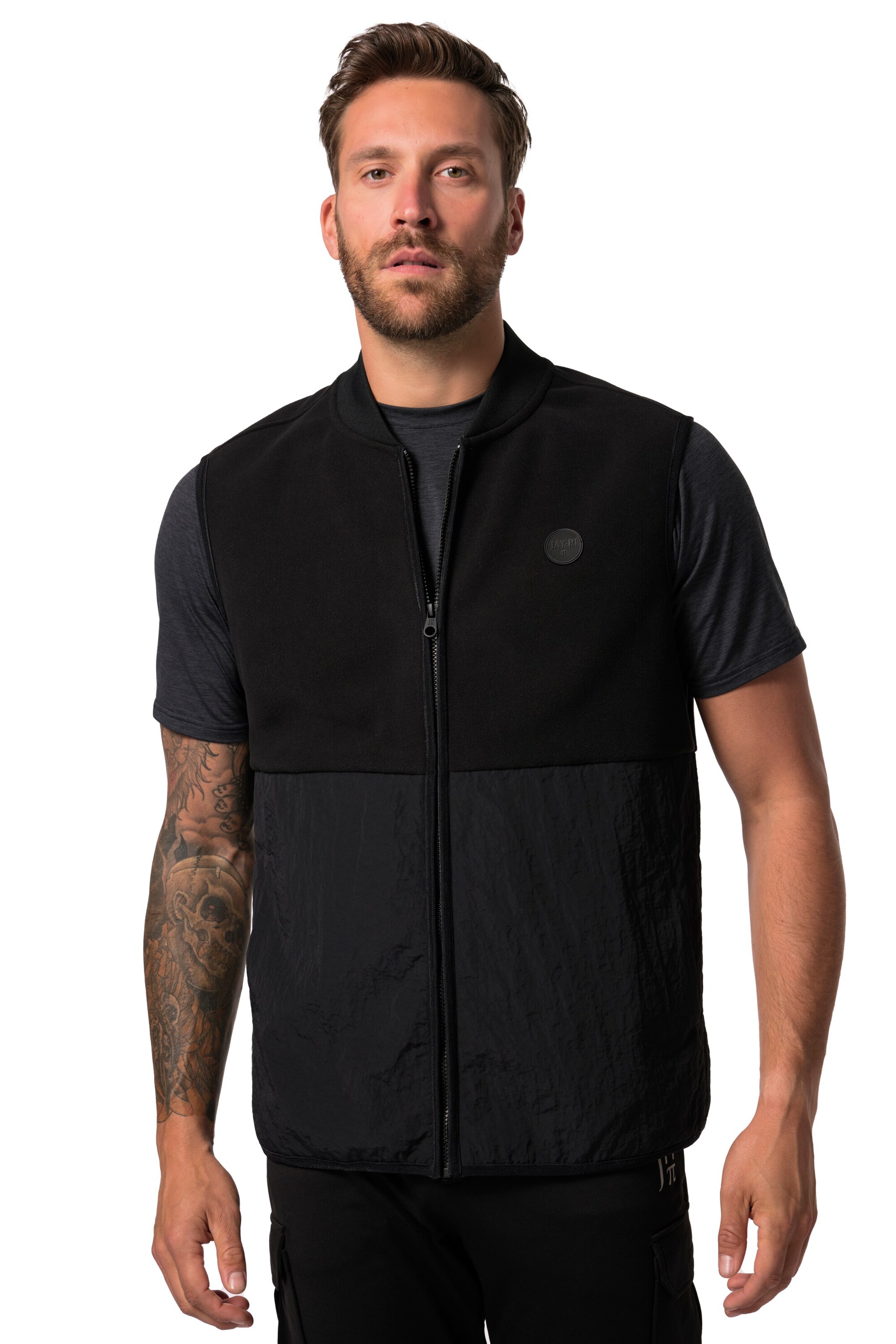 JAY-PI Weste in Schwarz: Vorderseite