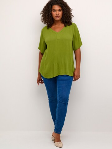 KAFFE CURVE Shirt 'Ami' in Green