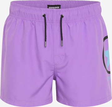 CHIEMSEE Board Shorts in Purple: front