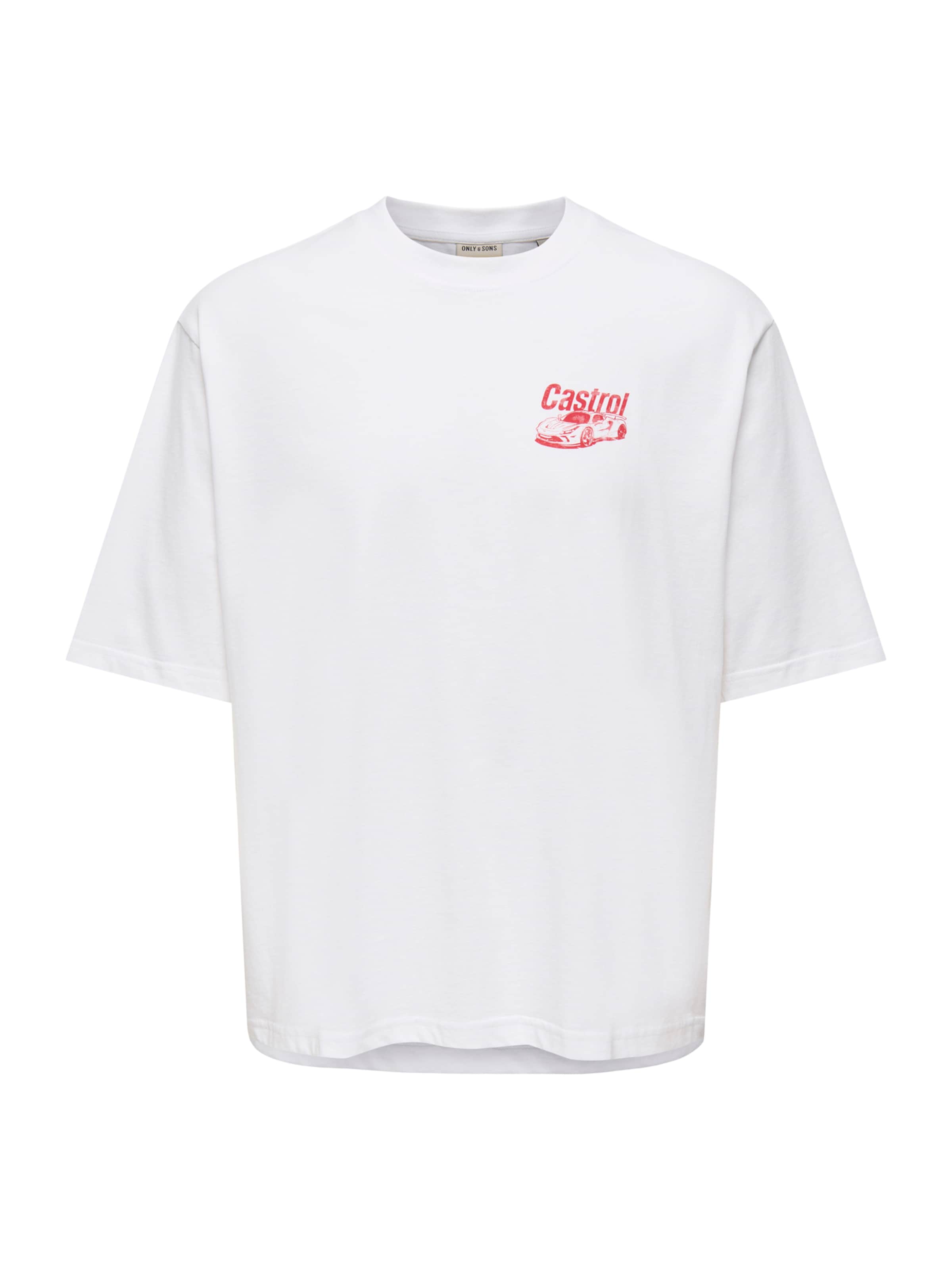 T-Shirt 'ONSCASTROL' Only & Sons en blanc : devant