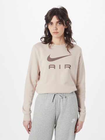 Nike Sportswear Sweatshirt i beige: framsida