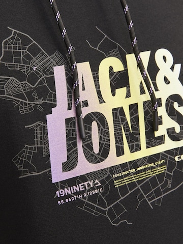 JACK & JONES Μπλούζα φούτερ 'Map Summer' σε μαύρο