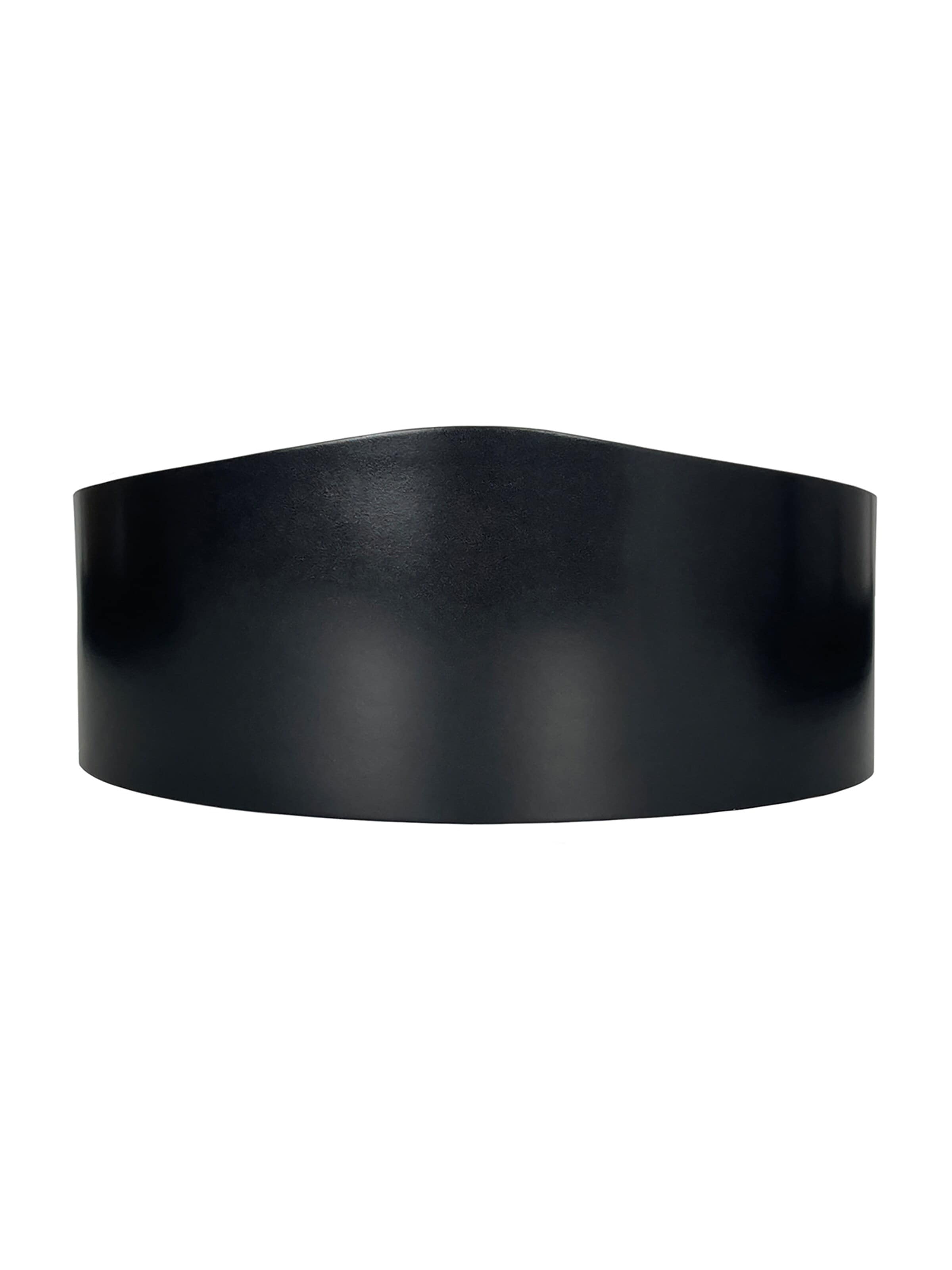 Ceinture Haute Cuir en noir : devant