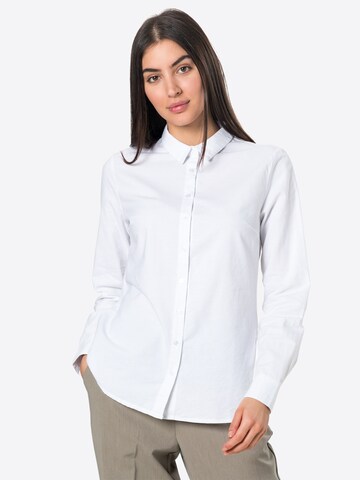 Fransa Blouse 'Oxford' in Wit: voorkant