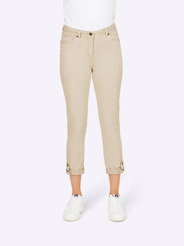 Coupe slim Jean heine en beige : devant