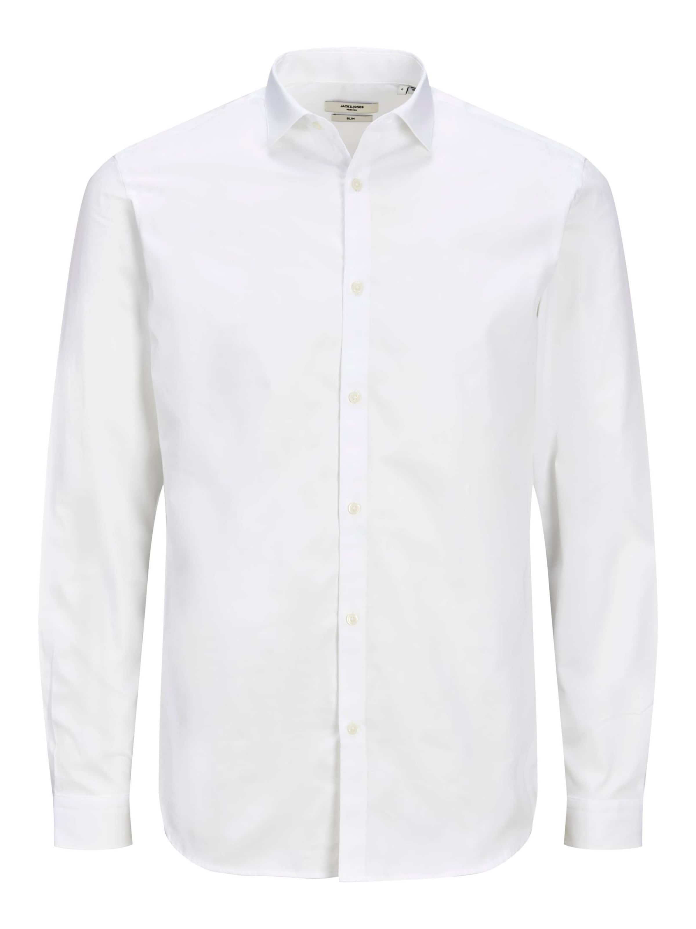 Jack & Jones Plus Skjorte 'Blacardiff' i hvid: forside